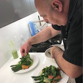 private chef at work table at home