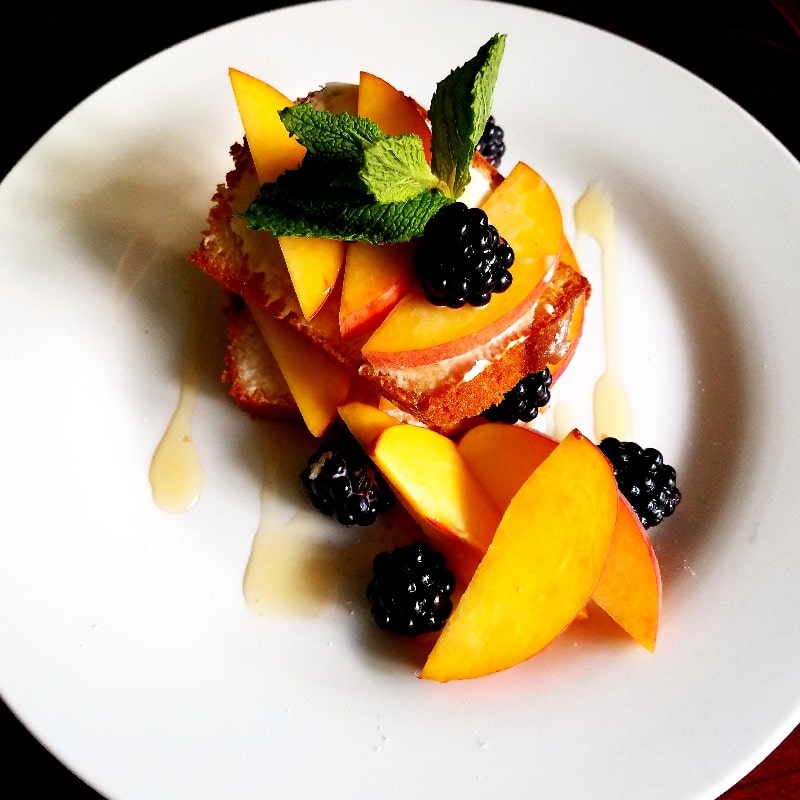 Peach and BlackBerry Cake