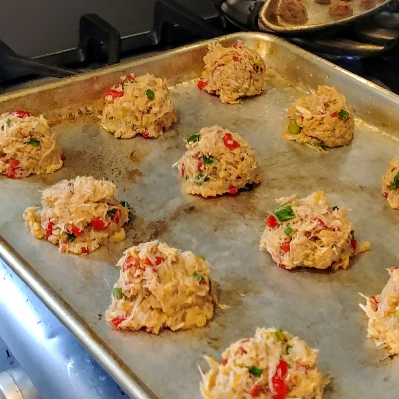 Crabcakes in preparation