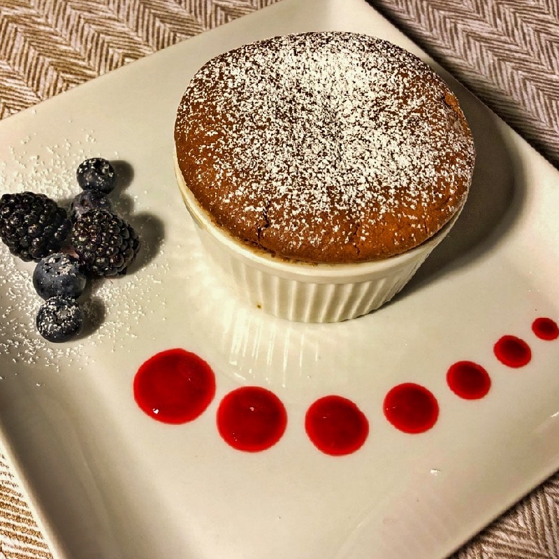 Valrhona chocolate souffle