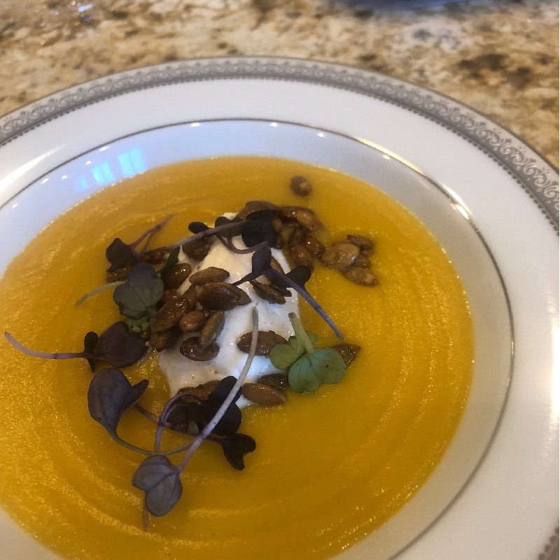 Winter squash veloute