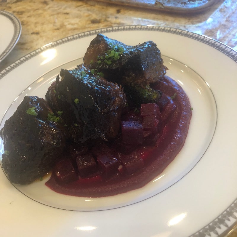 Red wine braised short ribs 