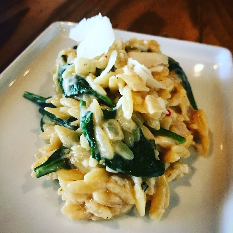 Cheesy & Spinach Orzo