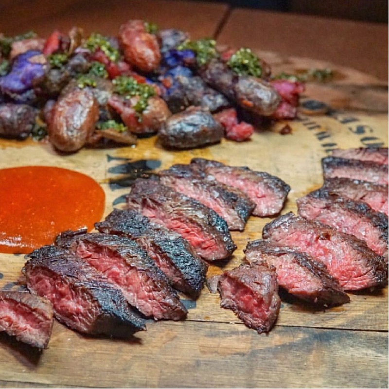 Steak with 12 year whiskey sauce 