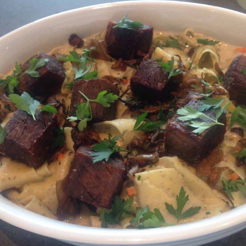 Handmade pappardelle and red wine braised short ribs 