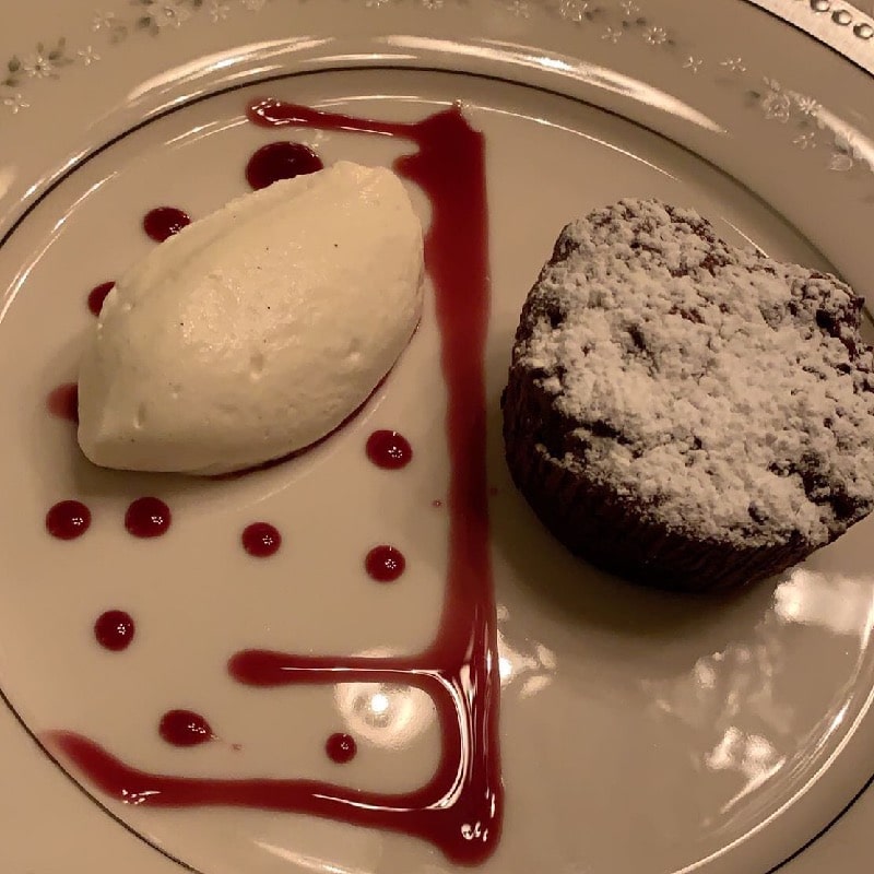 Brandied cherry and chocolate bread pudding 