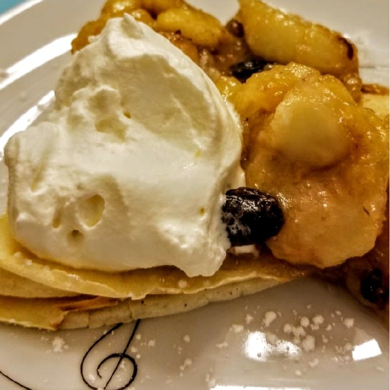 Bananas Fosters with Crepes