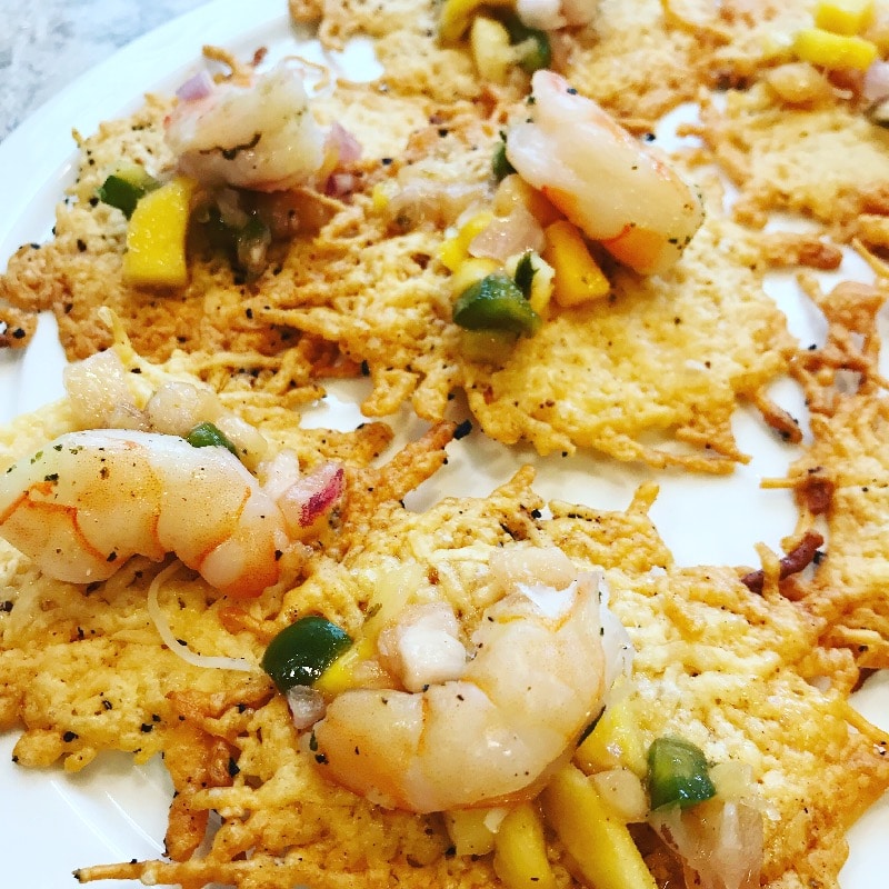 Spiced Shrimp Parmesan Crisps 