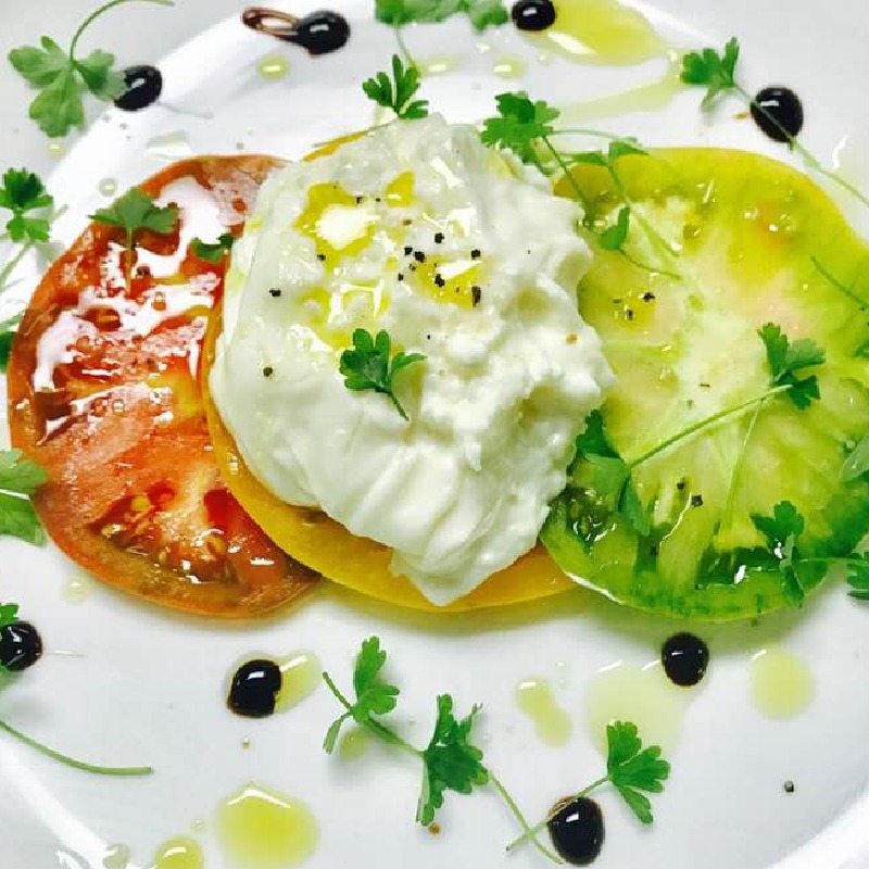 Burrata with Heirloom Tomatoes