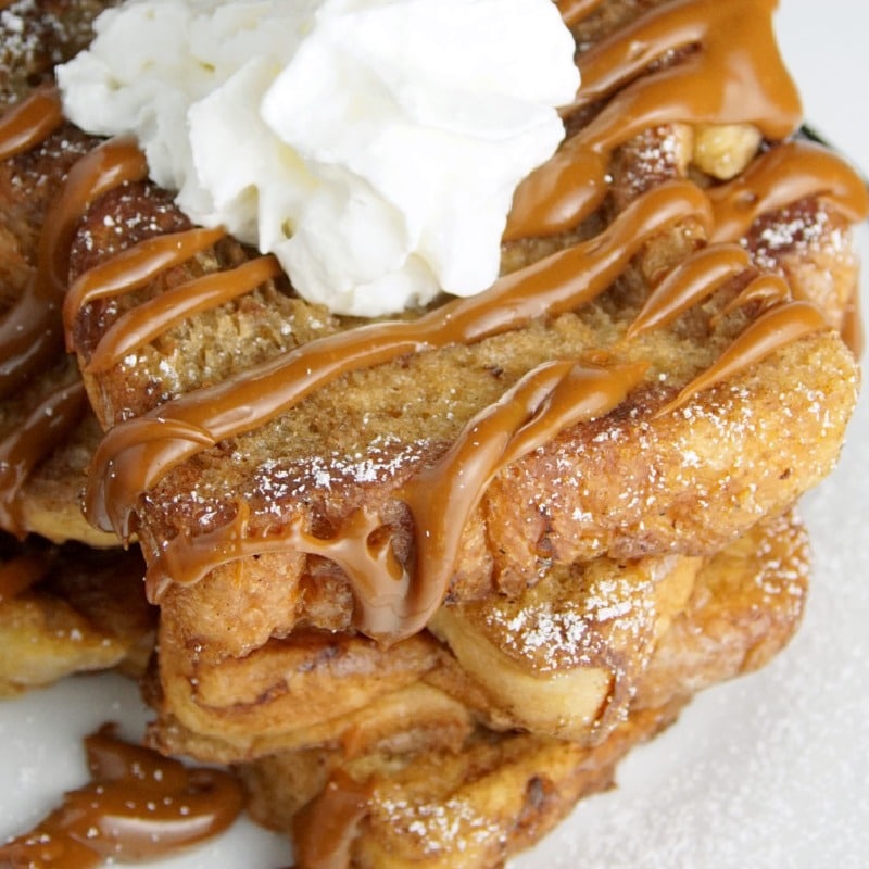 Dulche de leche french toast