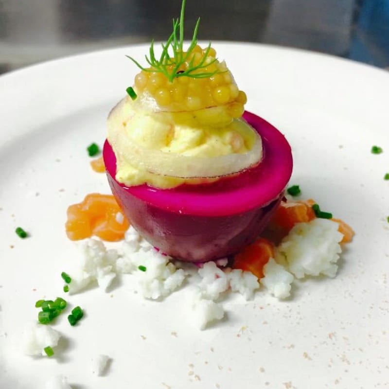 Deviled Egg with Caviar