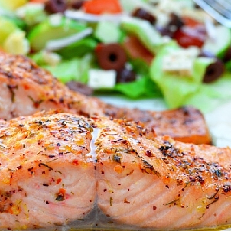 Greek Marinaded Salmon 