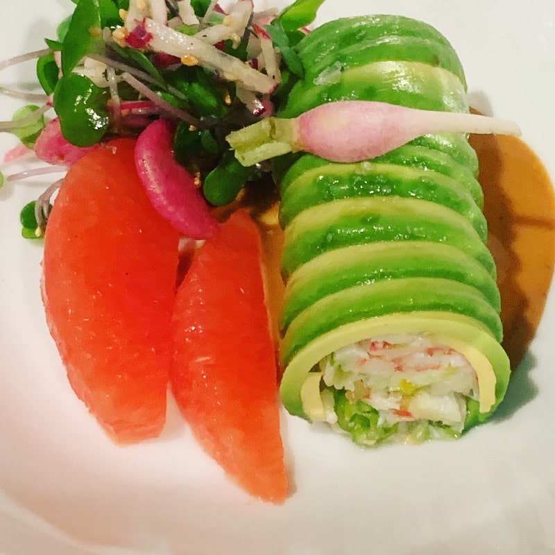 King crab and avocado cannelloni 