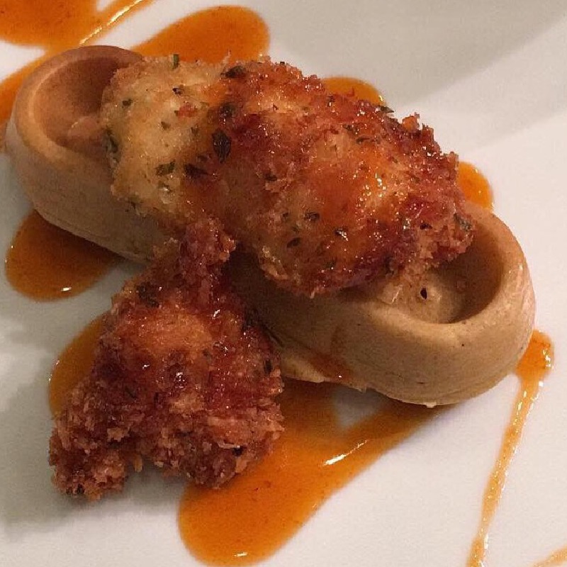 Chicken n Black Truffle Waffles