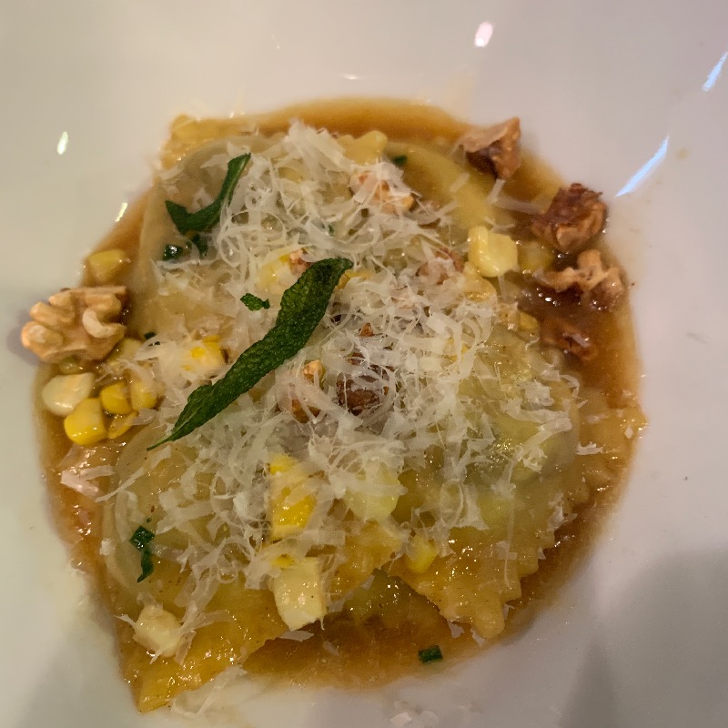 Handmade Autumn squash raviolis 