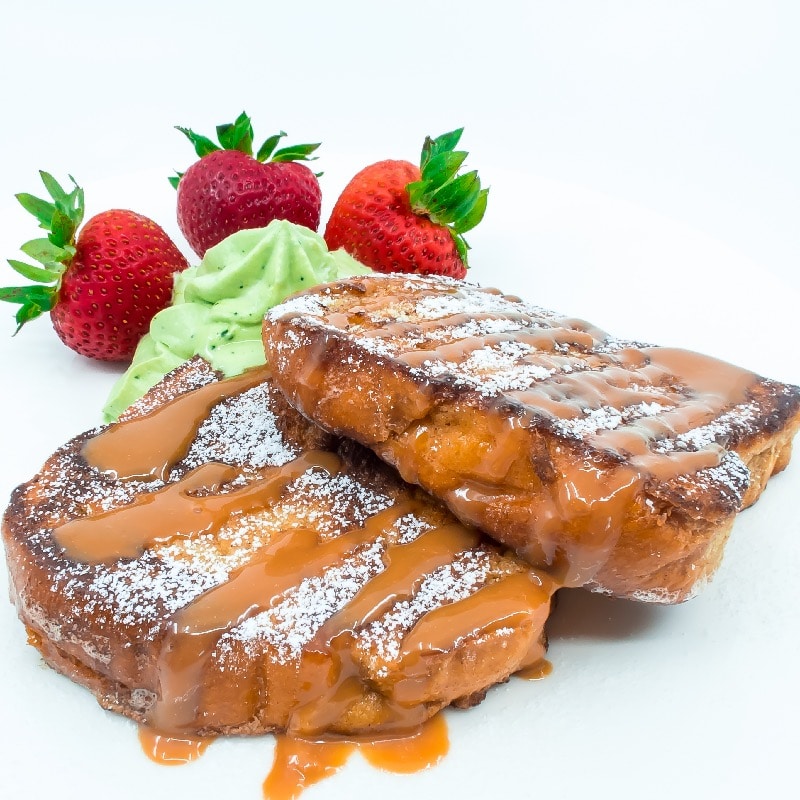 French Toast with Matcha Whipped Cream