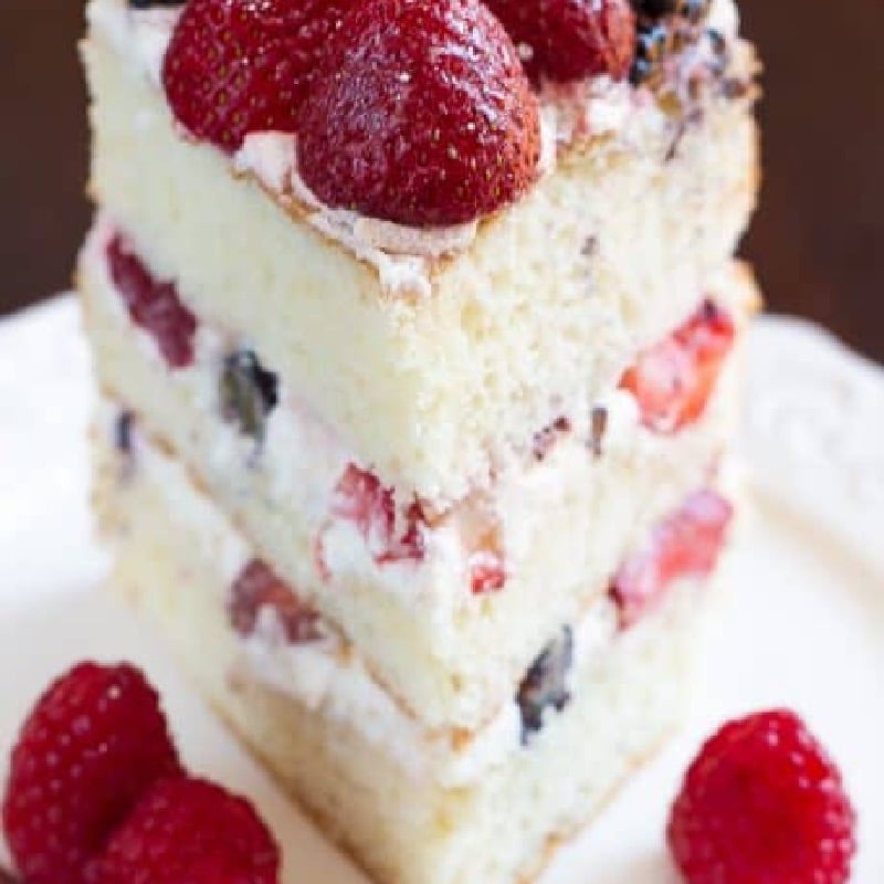 Cake and berries 
