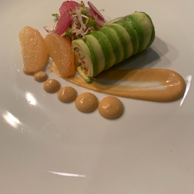 King crab and avocado cannelloni 