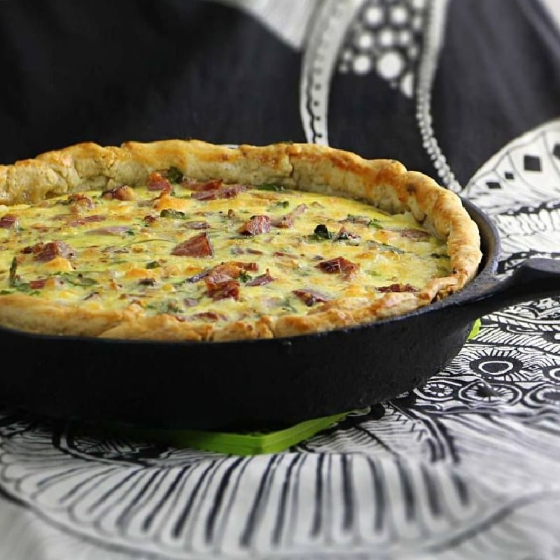 Cast iron quiche